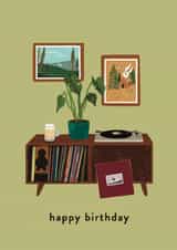 Classic Birthday Card - Record Player - For Him created by Charis Raine