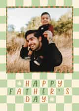 Personalised Father's Day Photo Card created by Sydney Jo Designs - Classic Father’s Day Card - Checkerboard Frame