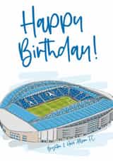 Classic Birthday Card - Brighton and Hove - Amex Stadium created by Moo & Snip
