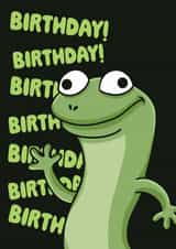 cute lizard meme from hoppers movie birthday card created by Bhav creates