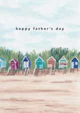 Classic Father's Day Card - Beach Huts created by Joy Jen Studio