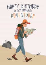 Classic Birthday Card - Favourite Adventurer created by Sarah Deane
