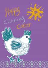 Happy Clucking Easter - Cheeky Chicken Card created by Julie Williamson Designs