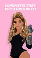 Beyonce Engagement Card - Single Ladies - Put A Ring On It created by LFH Studio