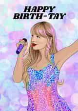 Eras Tour Taylor Swift Birthday Card - Happy Birth-Tay created by LFH Studio