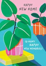 Classic New Home Card - House Plants - Happy New Memories created by Rosanna Rossi