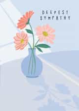 Pretty Sympathy Card - Vase Of Flowers created by Rosanna Rossi