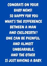 Funny New Baby On The Way Card created by The Awkward Card Company 