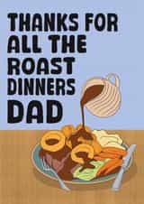 Classic Father's Day Card - Roast Dinners - Thanks created by Stuck Shop Gifts