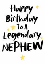 Classic Birthday Card - Legendary Nephew created by The Stamford Press