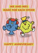 Cute Anniversary Card - Mr. Funny - Little Miss Giggles - Made For Each Other created by Mr. Men
