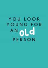Funny old pun joke birthday card created by Kind of Simple Designs