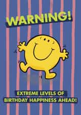 Cute Birthday Card - Mr. Happy Fun - Extreme Happiness created by Mr. Men
