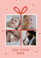 Personalised New Baby Photo Card created by Zove Ahh - Classic New Baby Card – Present – Our Little Baby