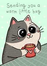 Send your loved one this lovely cute cat card sending them a warm little hug created by Martina Fitzgerald 