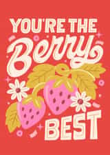 Classic Birthday Card - Strawberries - You’re The Berry Best created by The Inking Rose