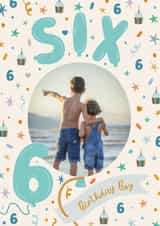 Personalised Birthday Photo Card created by The Pattern Press - Classic Birthday Card - 6th - Birthday Boy