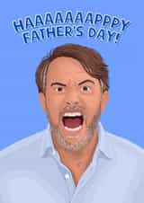 Funny Father's Day Card - David Mitchell - Last One Laughing created by Pink Peach Cards