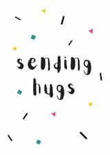 Modern Thinking of You Card - Sending Hugs created by Snail Mail Card Co.