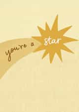 Pretty You’re A Star Card - Thank You / Congratulations - Indie Minimalist Style created by Sydney Jo Designs
