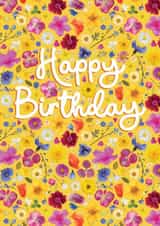 Pretty Birthday Card - Bright Florals created by Leanne Munro