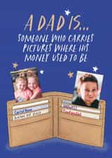 Personalised Father's Day Photo Card created by Atwood & Atwood - Funny Father's Day Card - Empty Wallet - Kids Photos