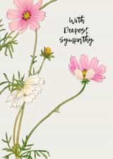 Classic Sympathy Card - Flowers - Deepest Sympathy created by David Bennett