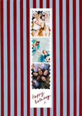 Personalised Birthday Photo Card created by Holly Walsh - Classic Birthday Card - Photo Booth Strip