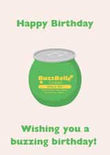 Funny Birthday Card For Friend or Family – “Wishing you a buzzing birthday!” created by ByAM