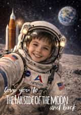 Cute Father's Day Card - Artemis Rocket - Astronaut created by Kerrylovescards