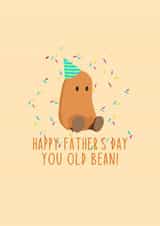 Happy Father's Day Old Bean Card for Father's Day created by Illustratoni
