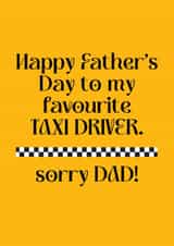 Favourite Taxi Driver New York Cab Card for Father's Day created by Illustratoni