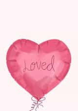 Cute Pink Heart Balloon Loved Card created by spookygingerr