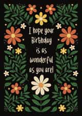 Pretty Birthday Card - Flowers - For Her created by Kirsty Miller
