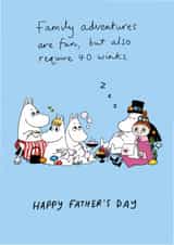 Cute Father's Day Card - Family Adventures Are Fun - Moomin created by Moomin Characters