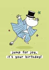 Cute Birthday Card - Moomin - Jump For Joy created by Moomin Characters