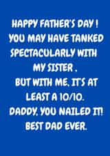 Funny Happy Father's Day Card created by The Awkward Card Company 