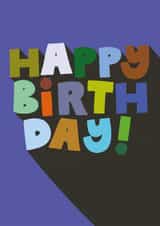 Classic Birthday Card - Blue Typography created by Chloe Turner