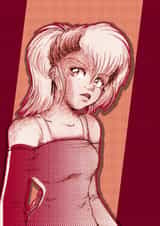 Manga model art card for fashionista friend or relative created by PinkAppleJam