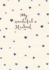 Traditional Birthday Card - Wonderful Husband created by Love Lucy Illustration