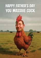 Funny Father's Day Card - Massive Cock created by Picardso
