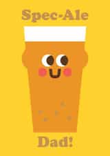Cute Father's Day Card - Spec-Ale Dad - Beer Pun created by Studio Boketto