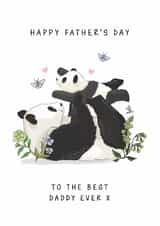 Cute Father’s Day Card - For Daddy - Pandas created by Making Meadows Ltd
