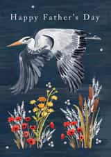 Classic Father’s Day Card - Heron - Nature created by Making Meadows Ltd