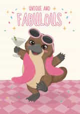 Cute Birthday Card – Platypus created by @Cupsie's Creations
