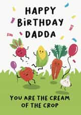 Cute Birthday Cards - For Dadda - Vegetables created by Rosie bees craft box