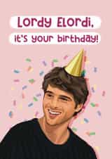 Funny Jacob Elordi Birthday Card - For Her - Lordy Lordy, It’s Your Birthday created by Sydney Jo Designs