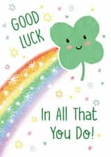 Cute and Colourful Good Luck Card created by Holly Bushnell Illustration