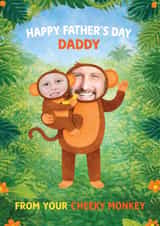 Personalised Father's Day Photo Card created by Tiger Feet Creations - Cute Father's Day Card - Cheeky Monkey