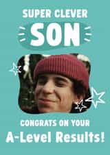 Personalised Exams Photo Card created by Tiger Feet Creations - Classic Congratulations/Exams Card - For Son - A Levels